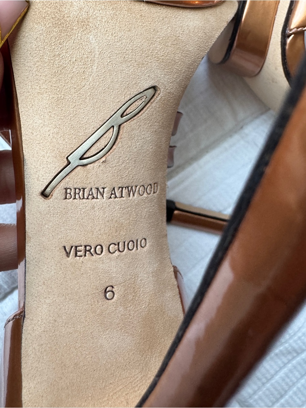 Brian Atwood bronze metallic stiletto high heels size 6 - Picture 10 of 11